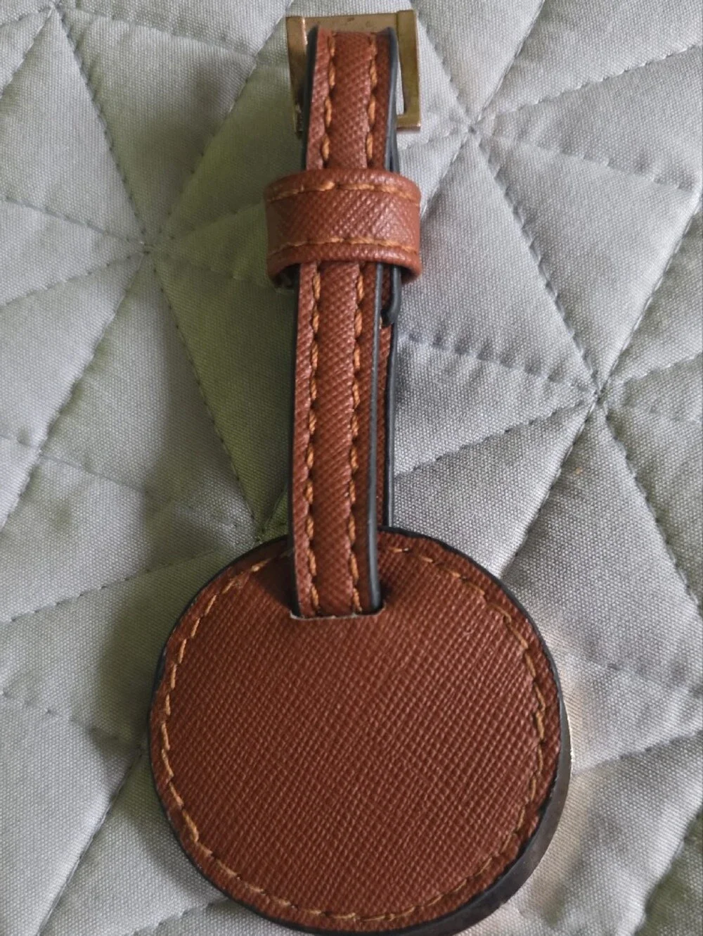 Michael Kors Brown Leather MK Logo Key/Bag Charm